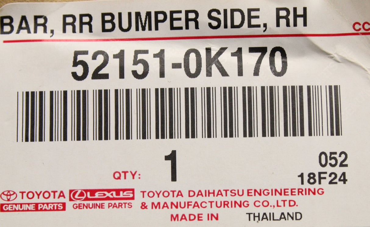 Toyota Hilux 2015-on chrome rear bumper corner (right) 52151-0K170