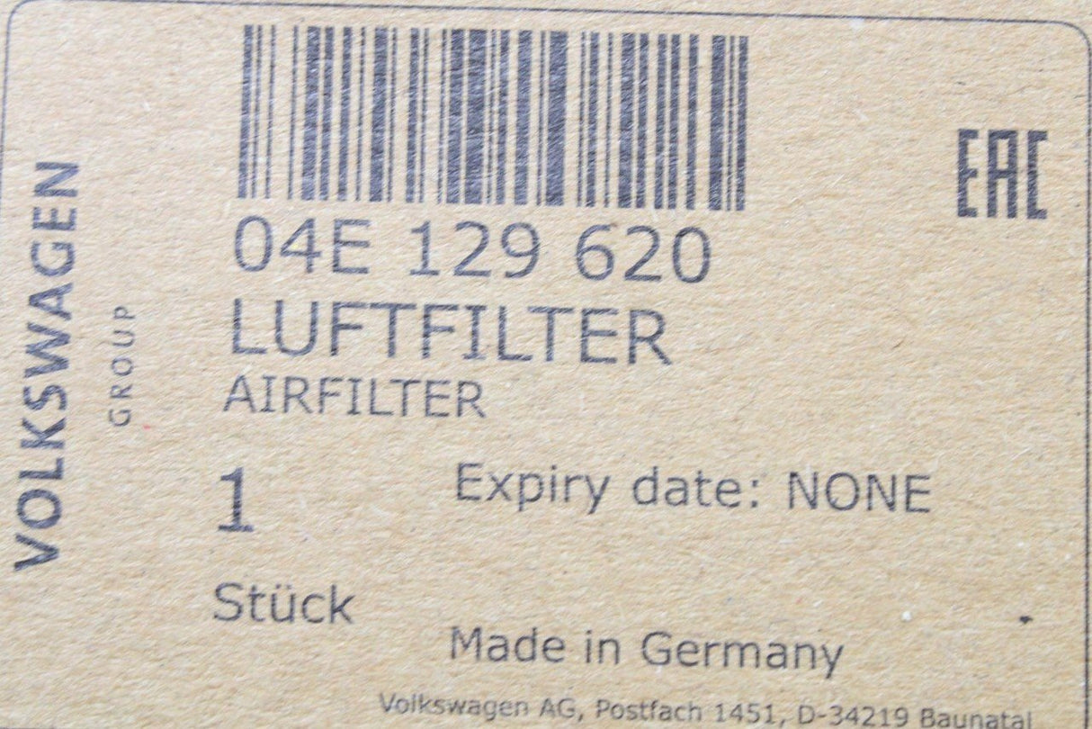 VW Golf Audi A1 Q3 Skoda SEAT air filter element (1.4 TSI) 04E129620