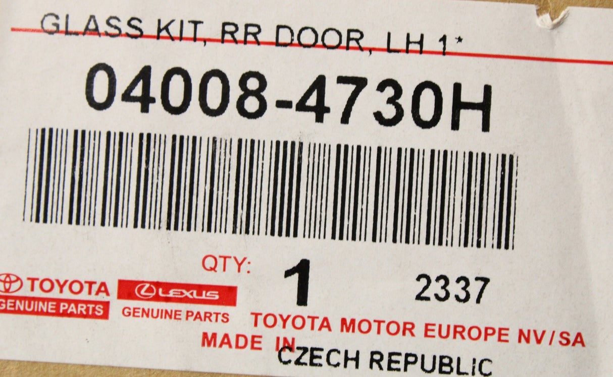 Toyota Aygo 2005-2014 window glass (rear left) 04008-4730H
