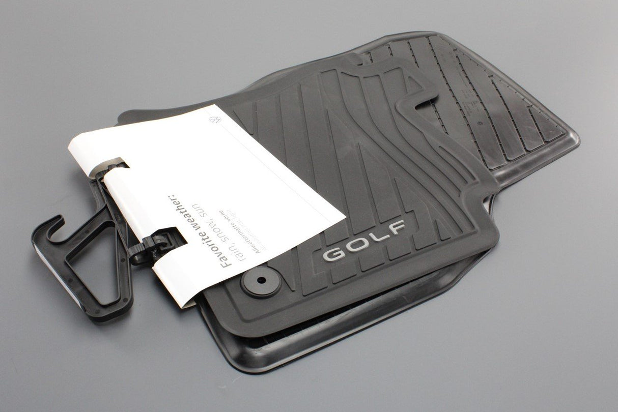 VW Golf MK8 front rubber all-weather floor mats set RHD 5H2061502 82V