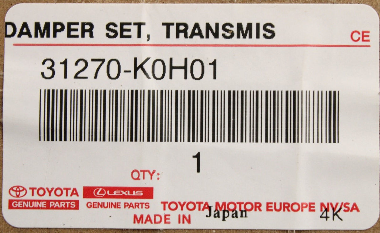 Toyota Yaris 2020-on flywheel transmission damper set 31270-K0H01