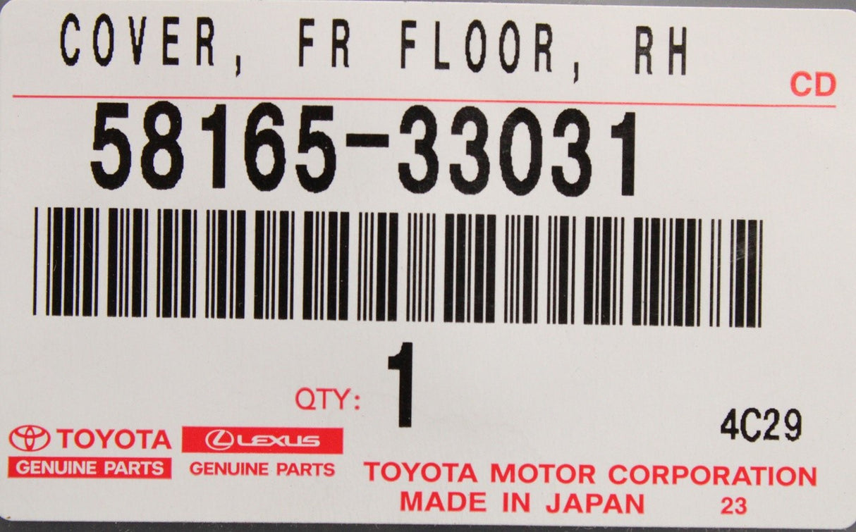 Lexus ES300H ES350 underbody protection cover (right) 58165-33031