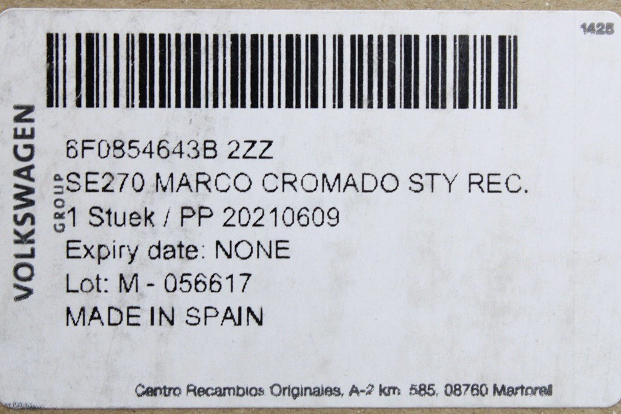 SEAT Ibiza 18-on front grille chrome surround trim frame 6F0854643B 2ZZ