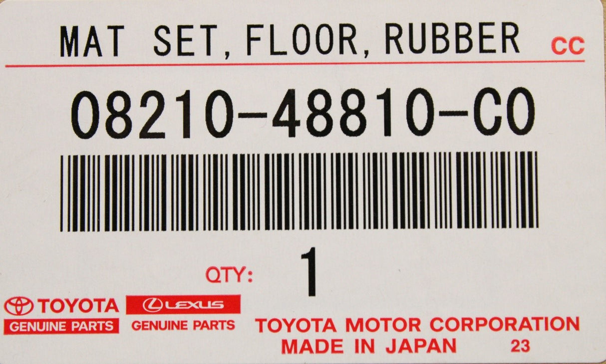 Lexus RX 2022-on rubber floor mats (front) 08210-48810-C0
