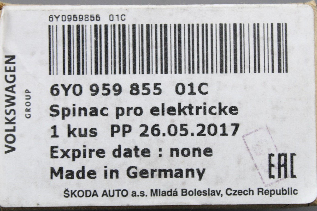 Skoda Fabia 6Y 2000-08 electric window switch (front left) 6Y0959855 01C