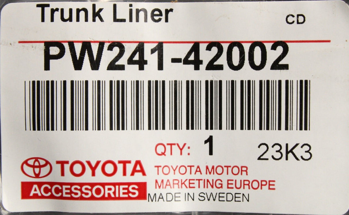 Toyota BZ4X 2022-on boot liner (standard audio) PW241-42002