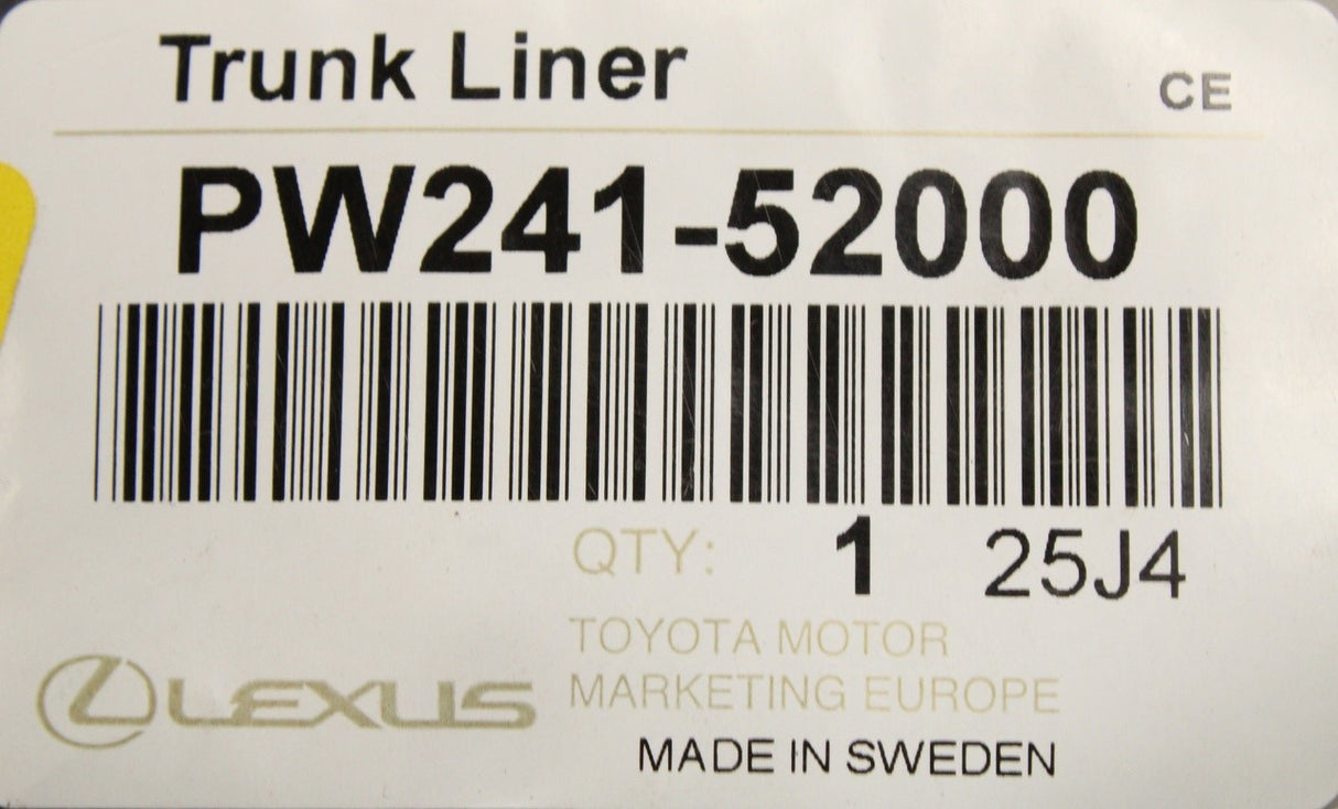 Lexus LBX 2023-on boot floor mat (FWD) PW241-52000