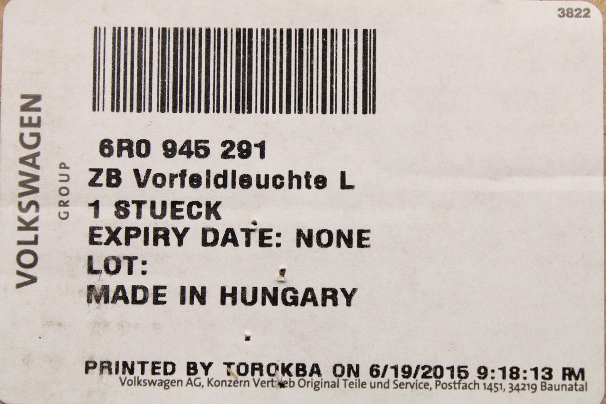 VW Golf MK6 Touran 2009-2015 wing mirror entry light (left) 6R0945291
