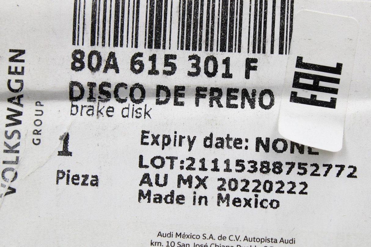 Audi Q5 2017-on brake discs 338x30mm (front) 80A615301F