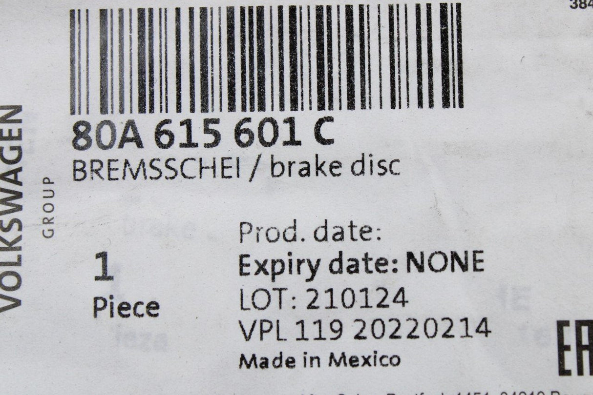 Audi Q5 2017-on brake discs 330x22mm (rear) 80A615601C