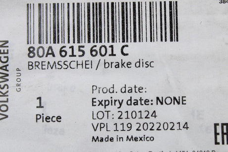 Audi Q5 2017-on brake discs 330x22mm (rear) 80A615601C
