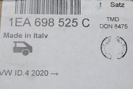 VW ID.3 ID.5 Audi Q4 e-Tron Skoda Enyaq brake shoes (rear) 1EA698525C