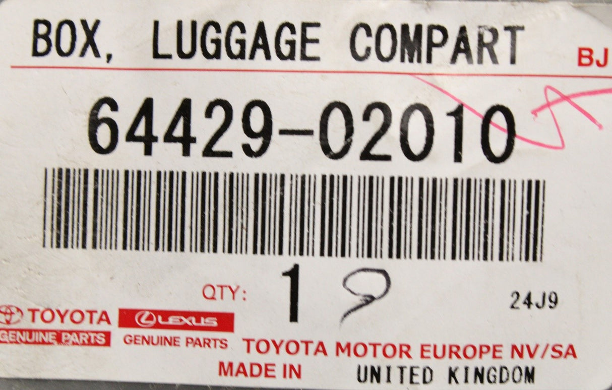 Genuine Toyota Auris Hybrid 2012-2018 tool kit foam insert 64429-02010