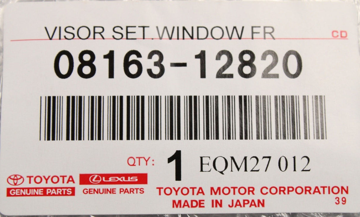 Toyota Corolla 2019-on wind deflectors set (front) 08163-12820