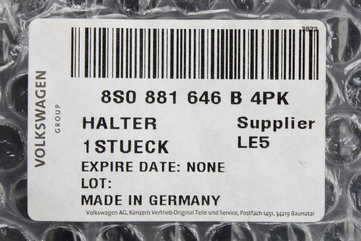Audi TT TTS TTRS 15- seat backrest trim bracket right 8S0881646B 4PK