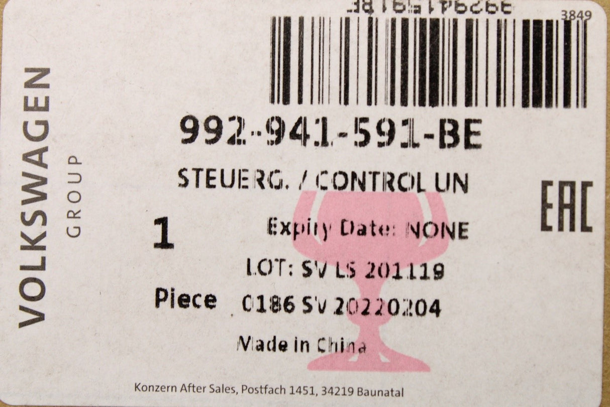 VW Golf MK8 2020-on LED headlight control unit 992941591BE