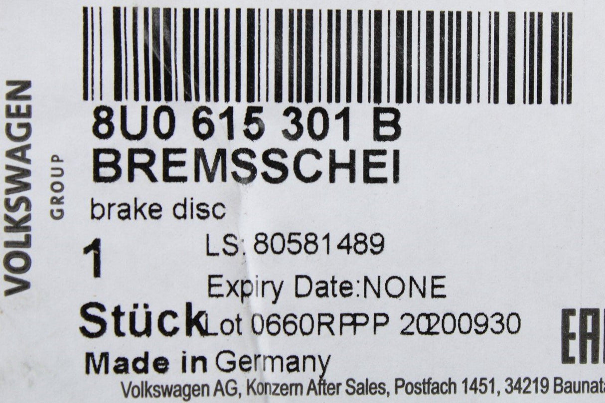 Audi RSQ3 2014-18 front wavy brake discs (x2) 365mm 8U0615301B
