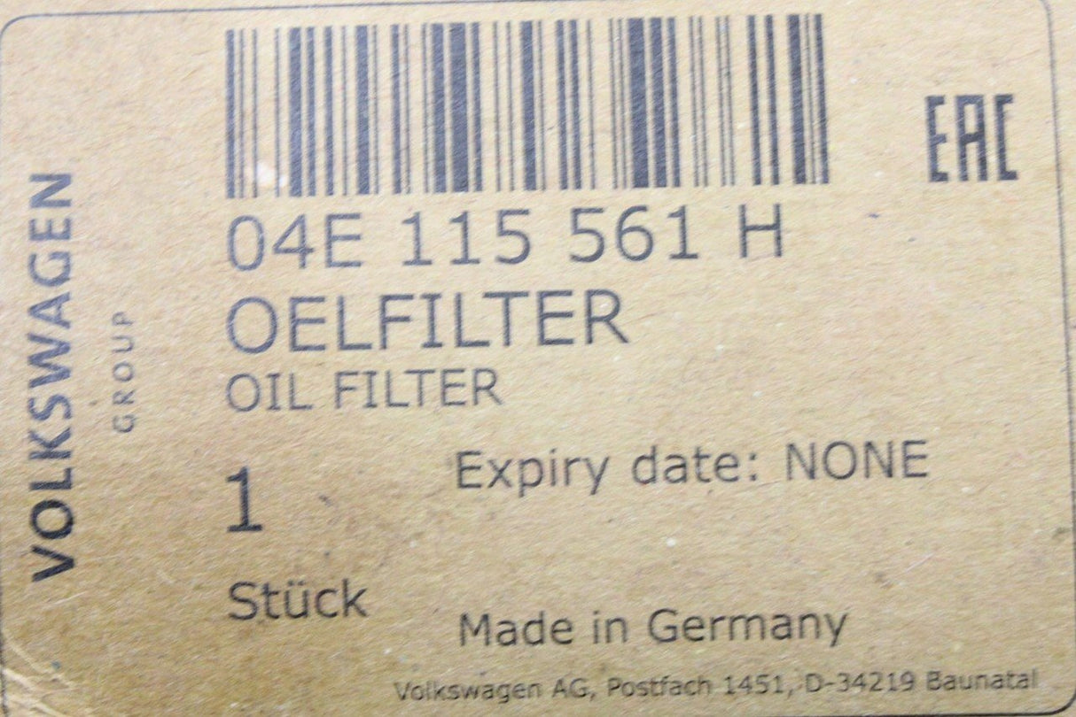 VW Audi Skoda SEAT 1.0 1.2 1.4 1.5 1.6 engine oil filter 04E115561H