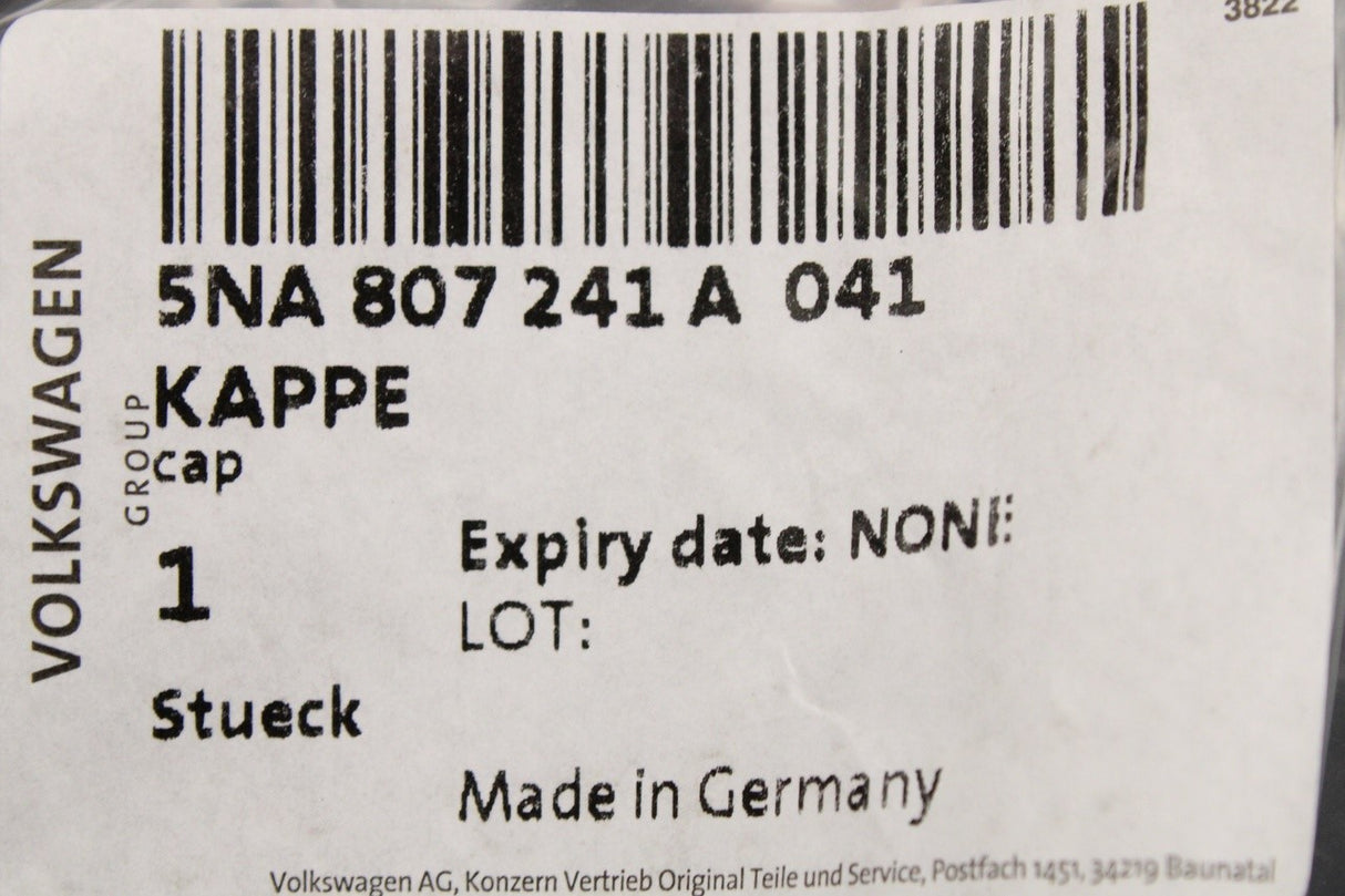 VW Tiguan 2020-2024 towing eye cover (front upper) 5NA807241A 041
