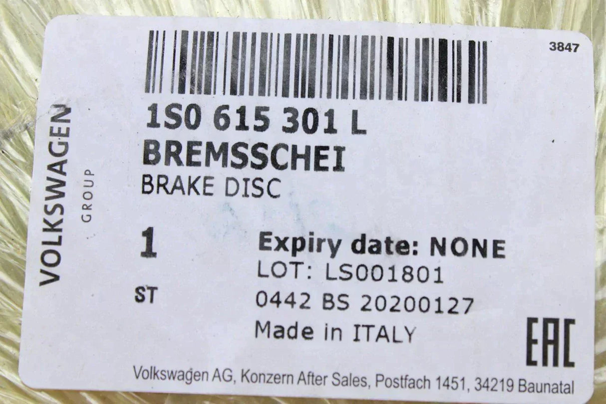 VW Up! Skoda Citigo SEAT Mii 256mm front brake discs (x2) 1S0615301L