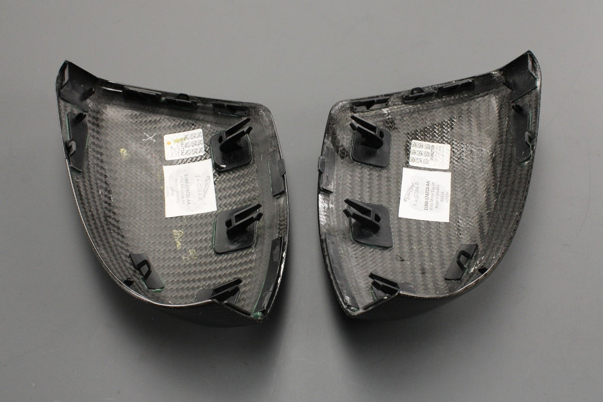 Jaguar F-Pace E-Pace 2016-on carbon fibre wing mirror cover caps T4A7226
