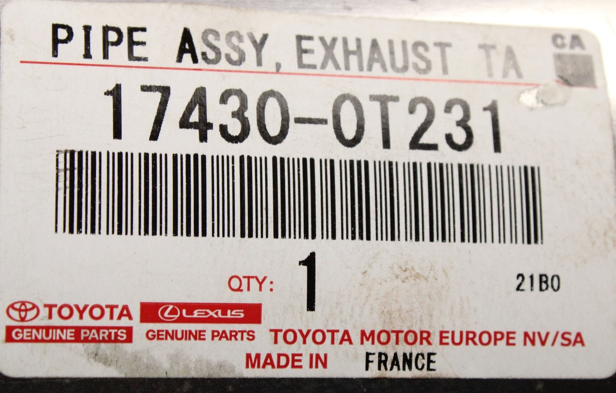 Toyota Auris exhaust pipe 17430-0T231