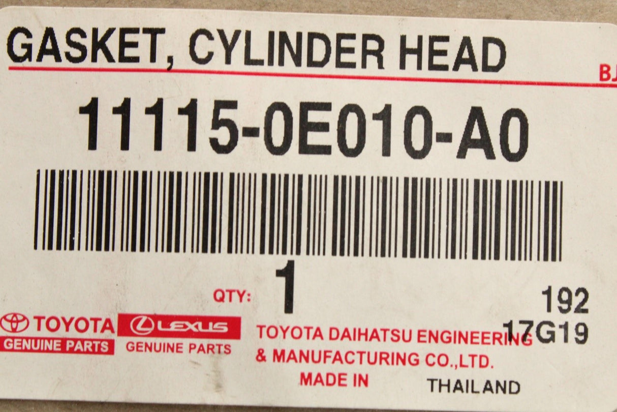 Toyota Hilux 2015-2021 head gasket (2.4) 11115-0E010-A0