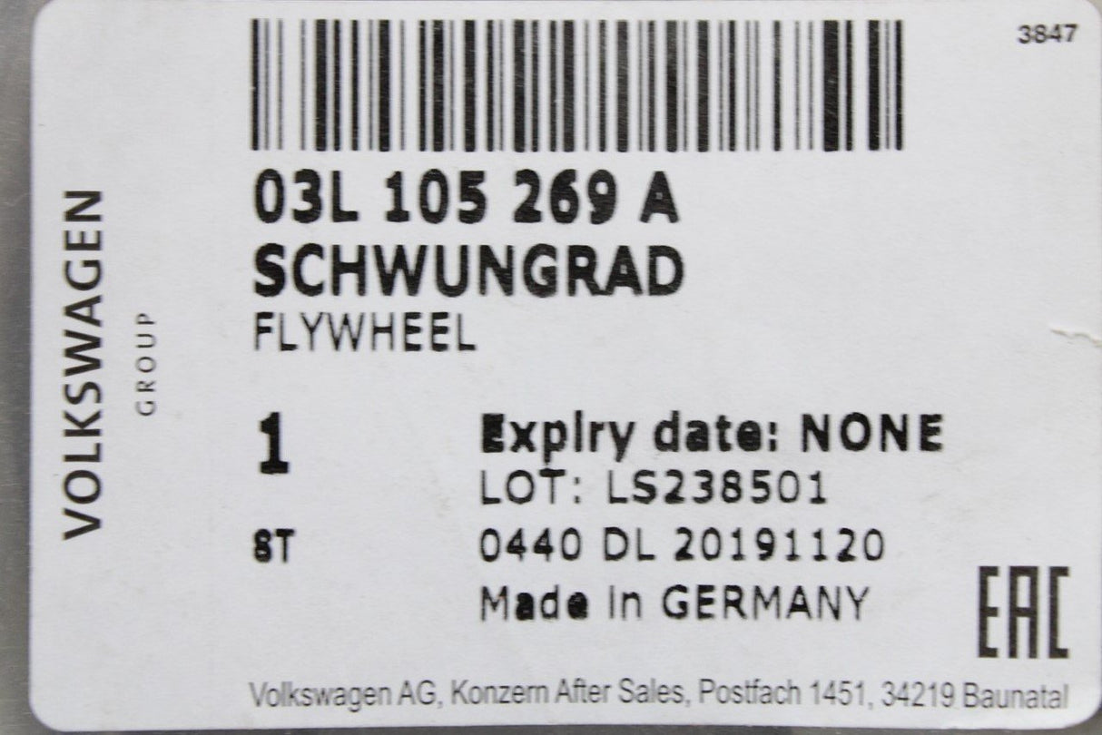 VW Audi Skoda SEAT Flywheel for 1.6L TDI 5-speed stop start 03L105269A