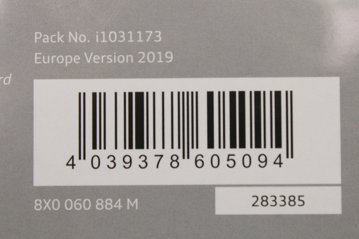 Audi A1 A6 A7 Q3 RS6 2011-2018 Europe maps (2019) A8X0060884M
