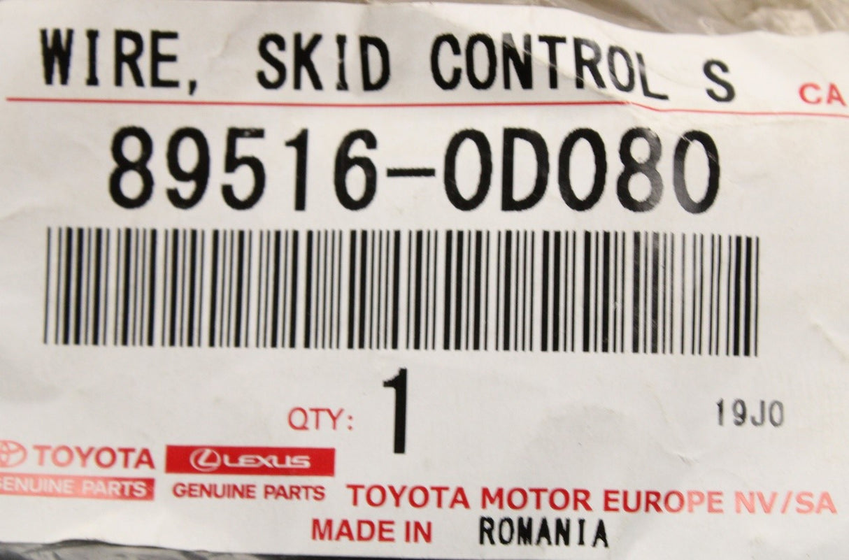 Toyota Yaris 2005-2011 rear abs wheel speed sensor (right) 89516-0D080