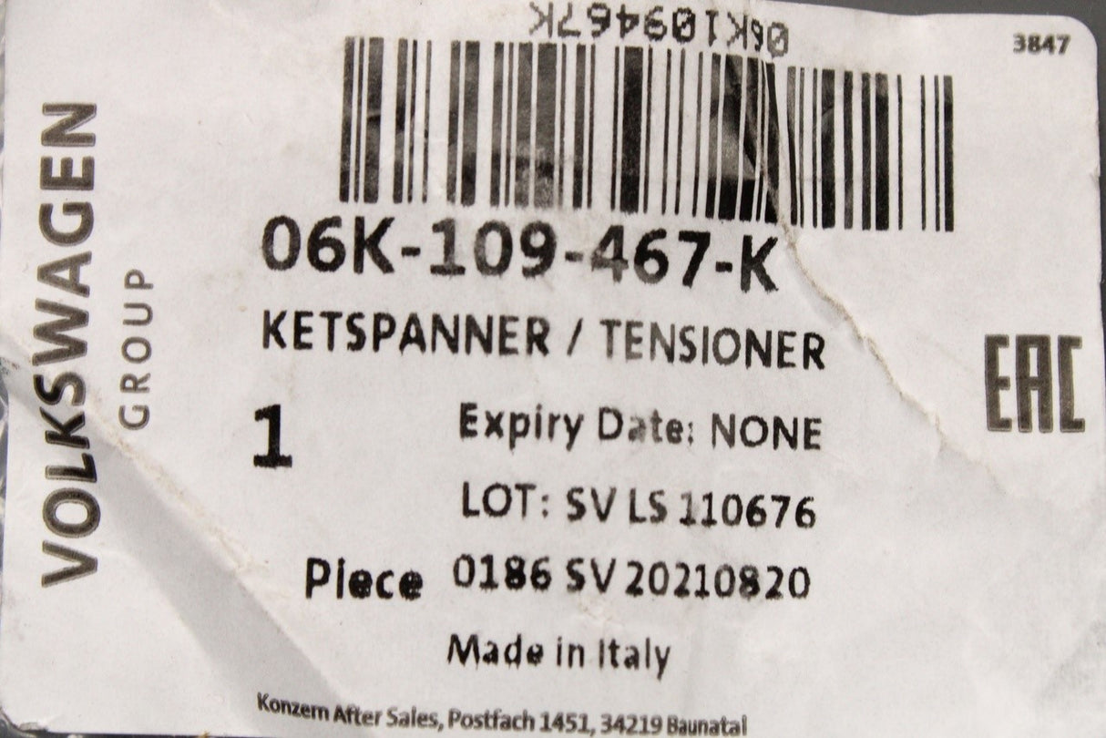 VW Audi Skoda SEAT 08-on 1.8 2.0 TFSI timing chain tensioner 06K109467K