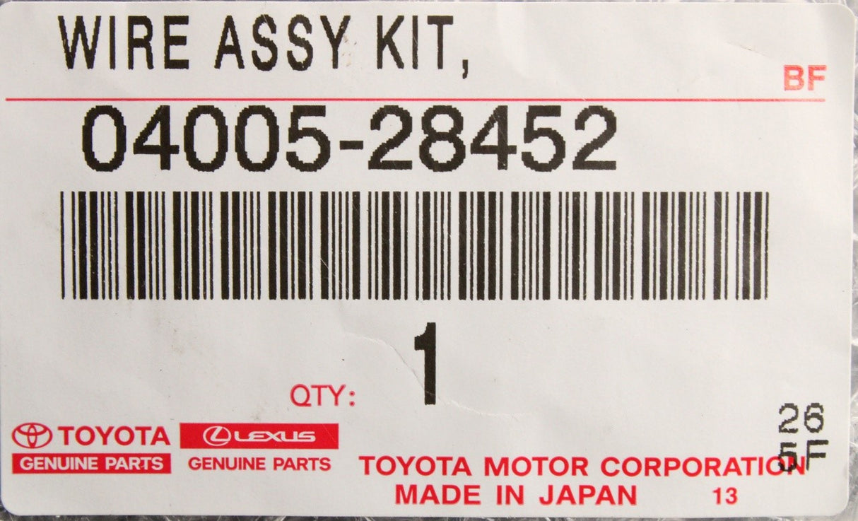 Toyota airbag wiring loom 04005-28452