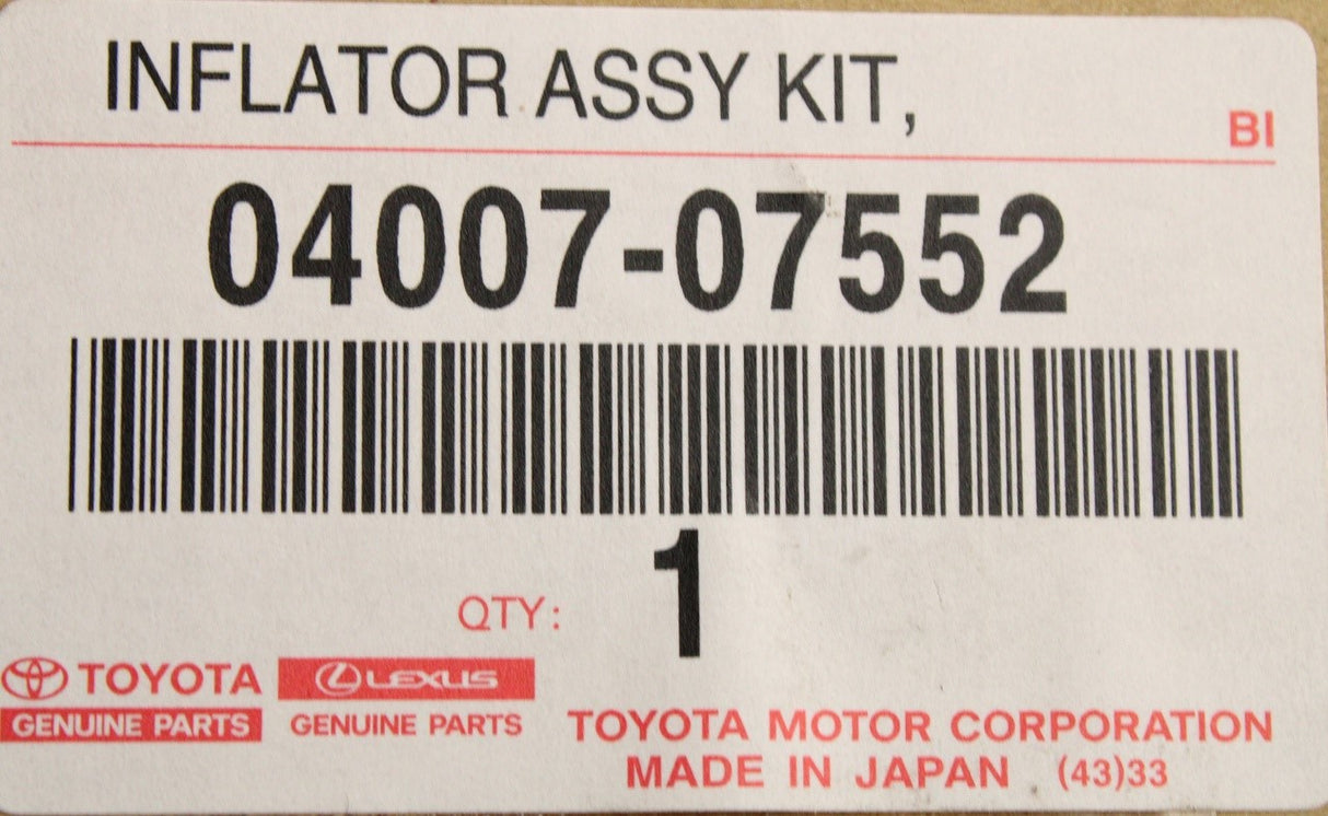 Toyota airbag inflator 04007-07552
