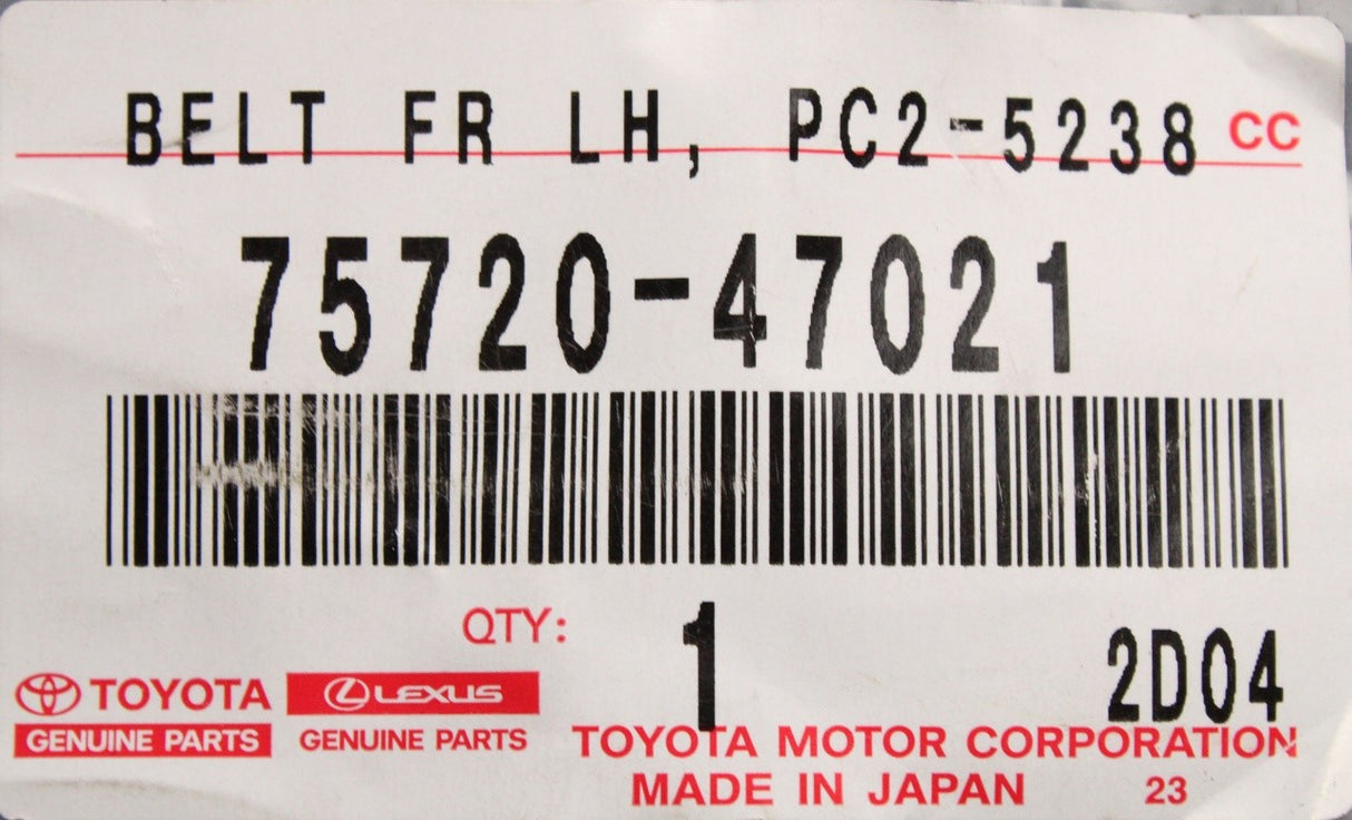 Toyota Prius 2009-2016 front window aperture seal (left) 75720-47021