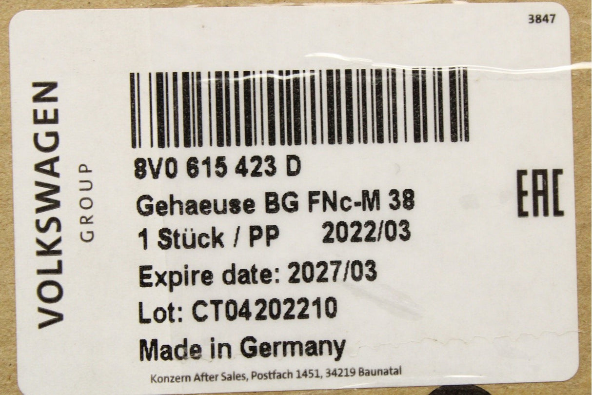 VW Golf Audi A3 Q2 TT Skoda SEAT rear brake caliper (left) 8V0615423D