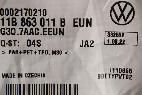 Audi Q4 e-Tron 2022-on carpet floor mat full set (LHD) 11B863011B EUN