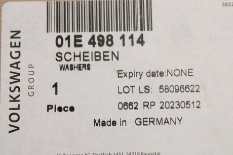 Audi e-tron 2019-on gearbox shims set (rear) 01E498114