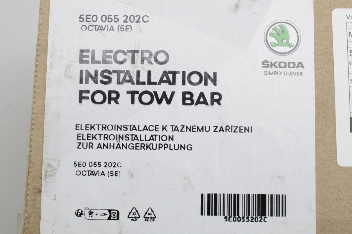 Skoda Octavia 5E 2013-2021 tow bar wiring installation kit 5E0055202C