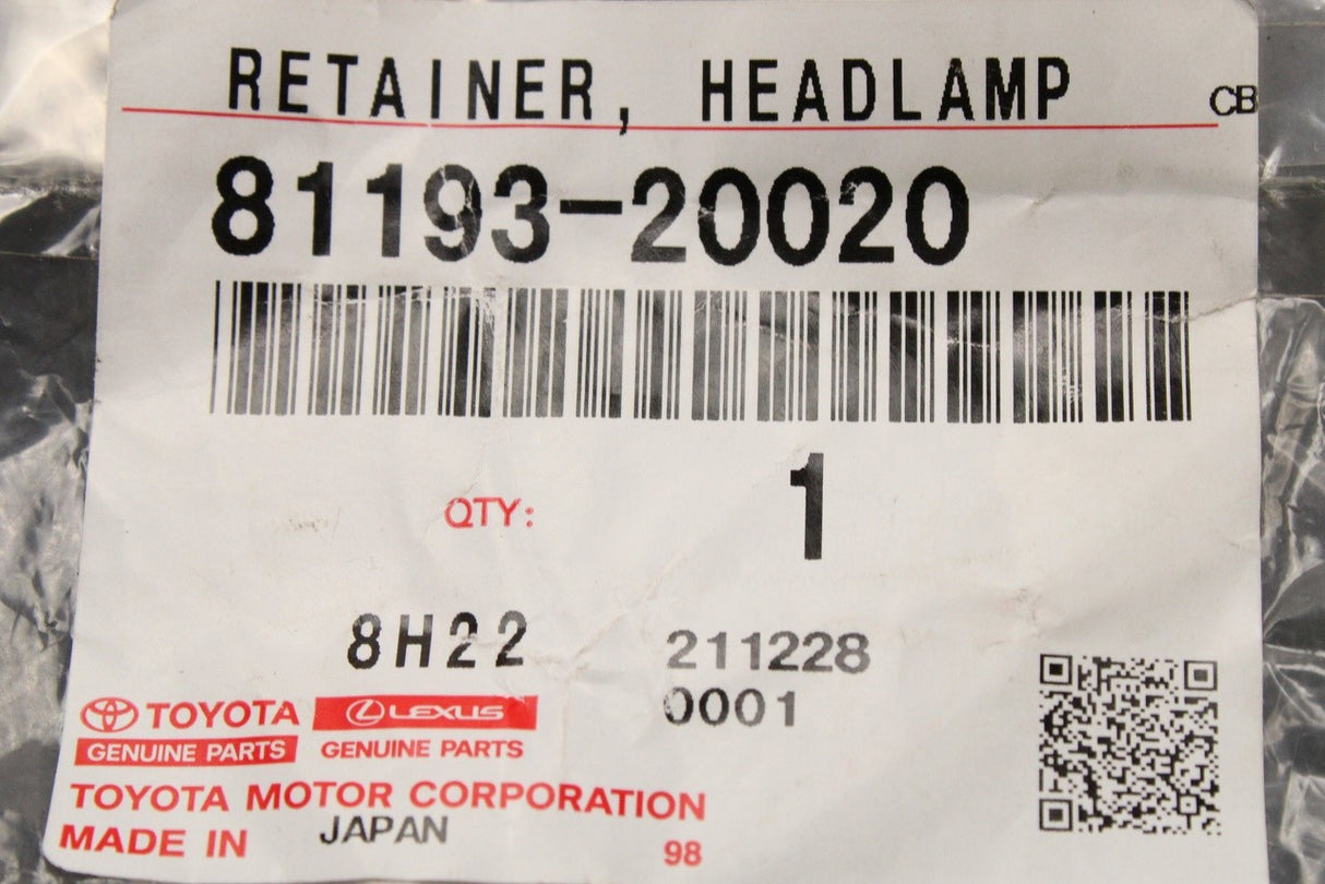 Toyota Celica 99-05 headlamp retainer bracket (upper right) 81193-20020