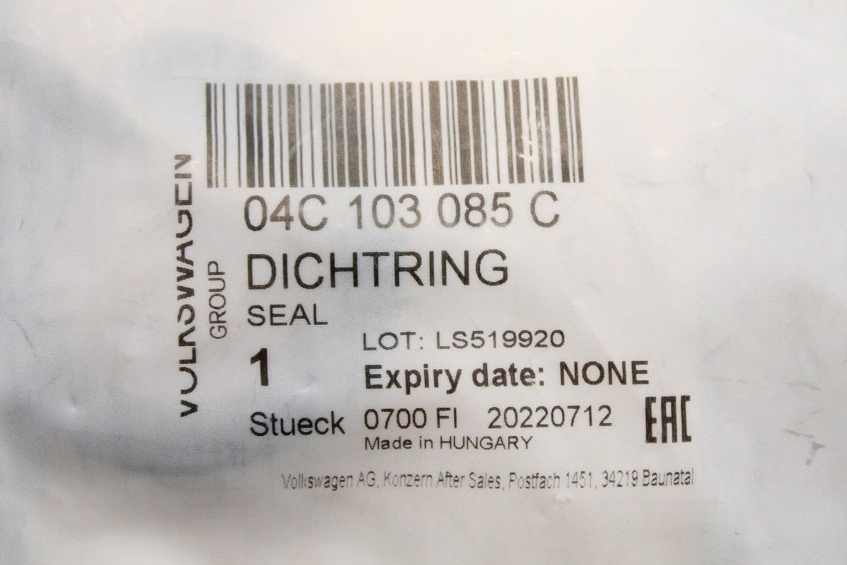 VW Audi Skoda SEAT crankshaft oil seal (1.2 1.4 1.6 TSI) 04C103085C