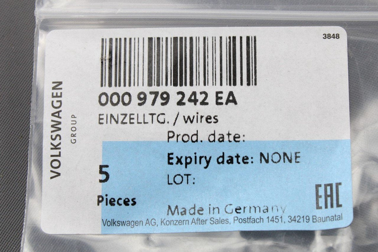 VW Audi Skoda SEAT repair wires (x5) 000979242EA
