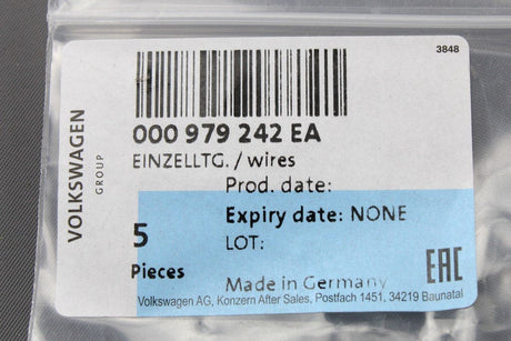 VW Audi Skoda SEAT repair wires (x5) 000979242EA