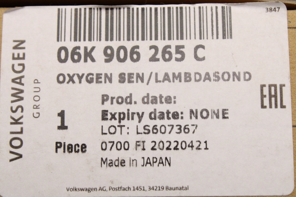 VW Golf Audi A1 Skoda SEAT 2.0 TSI lambda sensor (pre cat) 06K906265C