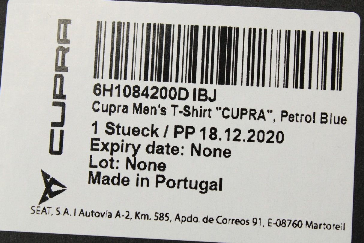 Cupra Men's petrol blue t-shirt (XL) 6H1084200D IBJ
