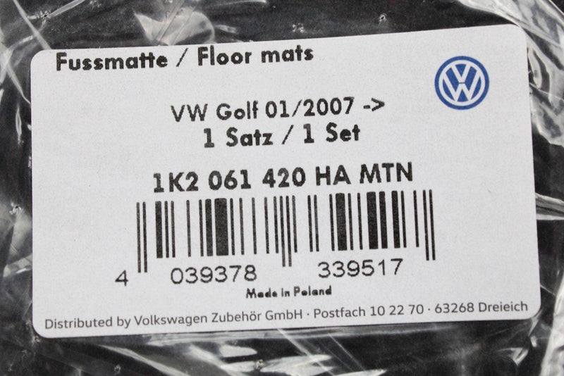 VW Golf MK5 MK6 Scirocco RHD carpet floor mats set 1K2061420HAMTN