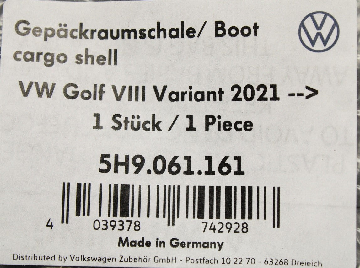 VW Golf Estate MK8 2020-on semi-rigid boot liner 5H9061161