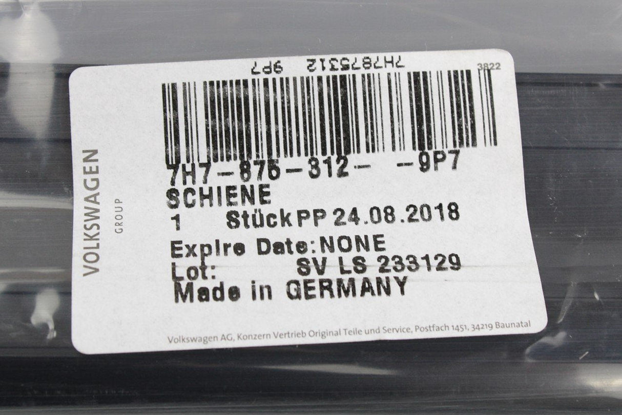 VW California T5.1 T6 2010-on Right awning rail Black 7H78753129P7