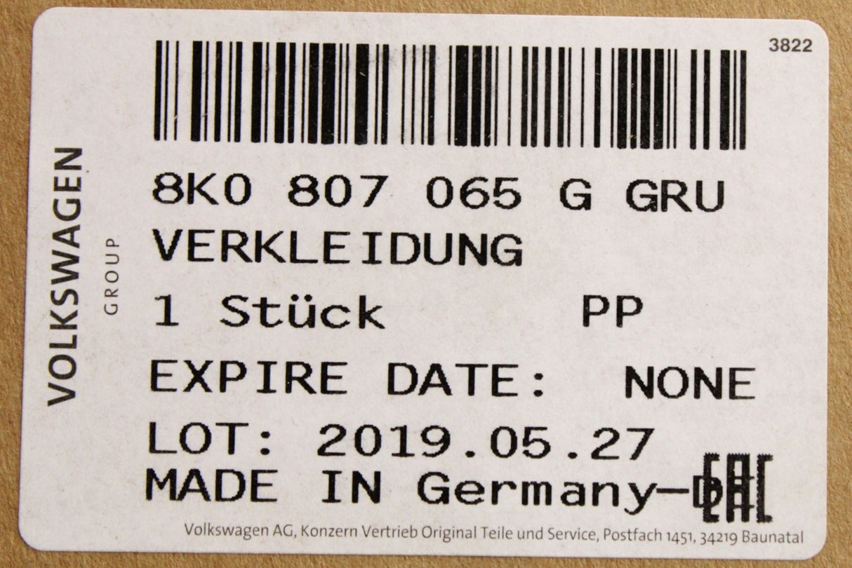 Audi A4 Allroad 2010-16 front bumper cover (left) 8K0807065G GRU