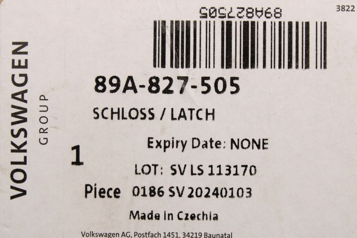 VW ID.4 Passat Audi Skoda Enyaq Superb 2021-on boot lid latch 89A827505
