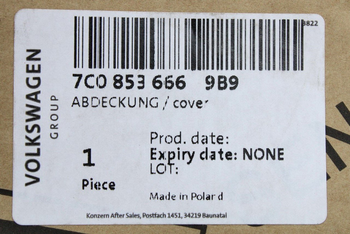 VW Crafter 2017-on lower bumper insert grille (right) 7C0853666 9B9